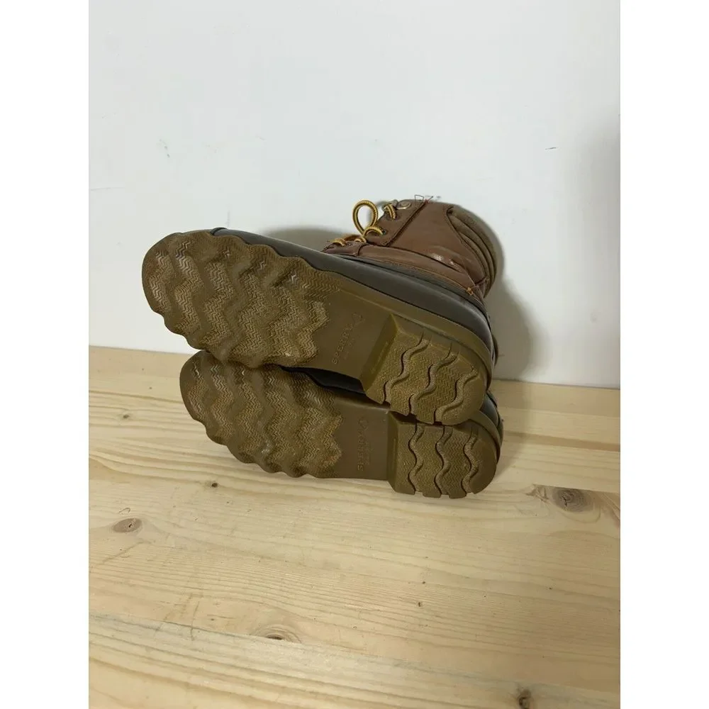 Sperry Kids Saltwater Duck Boots brown rubber winter rain snow Kids‎ Size 1 CC6